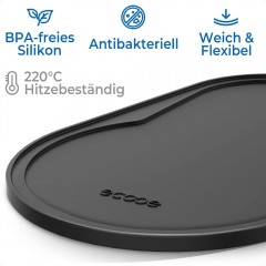 ecooe Silikon Abtropfmatte NUR für SodaStream Crystal Trockenmatte Unterlage ​Abtropfschale Zubehör für SodaStream Wassersprudler wasserdicht und rutschfest