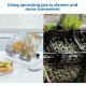 ecooe Sprossen Keimglas 2er Set keimgläser für sprossen Glas Sprouting jar mit 1 Wasserschale 2 Filtergitterabdeckungen aus Edelstahl 304 und 2 Ständer