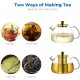 ecooe Original 1500ml glass teapot borosilicate glass tea maker with removable 18/8 stainless steel strainer rust-free heat-resistant for black tea green tea fruit tea scented tea and tea bags