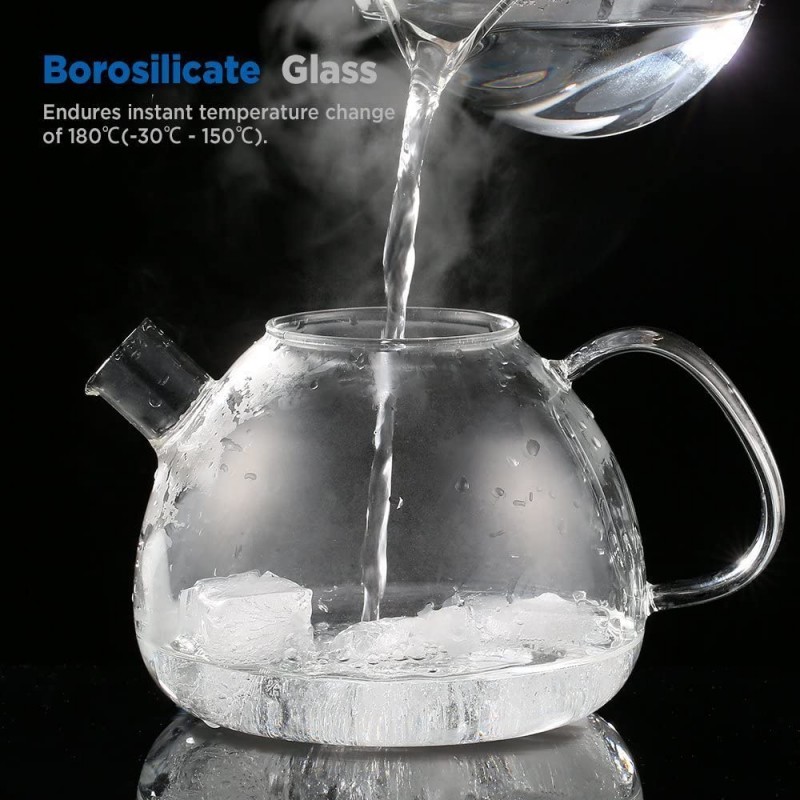 High Borosilicate Glass Teapot With Strainer Perfect For - Temu Italy