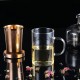 Ecooe 500ml(volle Kapazität) Glas Tasse mit Bronze Edelstahl sieb und Deckel Teeglas Teebecher aus Borosilikat Teetasse