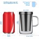 cooe 500ml (volle Kapazität) Glas Tasse mit Schwarze Edelstahl Sieb und Deckel Teeglas Teebecher aus Borosilikat Teetasse