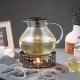 ecooe Stainless Steel Tea Warmer with Tea Light Holder for Teapot, Stainless Steel Coffee Warmer, Black, Tea Light and Teapot Not Included