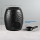 ecooe aroma lamp tealight holder ceramic black with the candle spoon aroma diffuser
