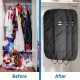 ecooe 2 x Schwarz Kleidersack Polyester Kleiderhülle Kleiderschutz Aufbewahrung 110 × 60 cm