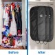 ecooe 2x 420D Black Polyester Garment Covers Clothes Garment Cover 110 x 60 cm