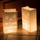 ecooe Pack of 10 Candle Bags for Tea Lights Candles Happy Birthday Flower