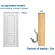 ecooe Door Hanger Door Wardrobe Stainless Steel Coat Hook without Drilling with 6 Hooks Hook Rail for Door Rebate Thicknesses Up to 2cm （2-pack）