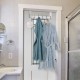 ecooe Door Hanger Door Wardrobe Stainless Steel Coat Hook without Drilling with 6 Hooks Hook Rail for Door Rebate Thicknesses Up to 2cm （2-pack）