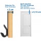 Ecooe door hanger bar black door wardrobe stainless steel removable coat hook without drilling with 6 hooks hook bar for door fold thicknesses up to 2cm
