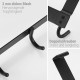 ecooe Door Coat Rack Stainless Steel Black Hook Rail Removable Door Hook with 8 Hooks Stainless Steel Door Hanger for the Door No Drilling Clothes Hooks Door Hanging Rail for Door Rebate Thickness up to 2 cm