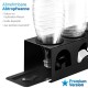 ecooe Drip holder, bottle holder with drip mat and edge protection rings, made of stainless steel, drip stand for SodaStream and Emil bottles, for 2 bottles and 2 lids, bottle holder, black
