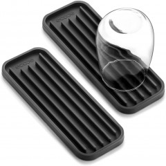 ecooe Set of 2 Silicone Dish Drying Mat Space-Saving Small Drying Mat for Glasses Bottles and More Dishwasher Safe 7.8 x 21.5 x 1.0 cm