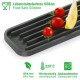 ecooe 2 Stück Silikon Abtropfmatte Platzsparende Kleine Trockenmatte für Gläser Flaschen und mehr Spülmaschinenfest 21,5 x 7,8 x 1 cm Grau