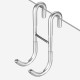 ecooe Shower Hooks No Drilling Hooks Shower Screen Set of 1 with Rubber Layers for Glass Shower Wall Towel Holder and Holder for Shower Squeegee