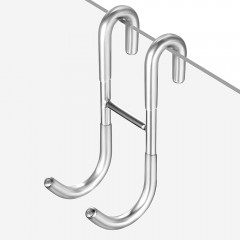 ecooe Shower Hooks No Drilling Hooks Shower Screen Set of 1 with Rubber Layers for Glass Shower Wall Towel Holder and Holder for Shower Squeegee