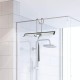ecooe Duschhaken 4er Set Ohne Bohren Haken Duschwand mit 3 Silikonringe für Glasduschwand Handtuchhalter sowie Halterung für Duschabzieher