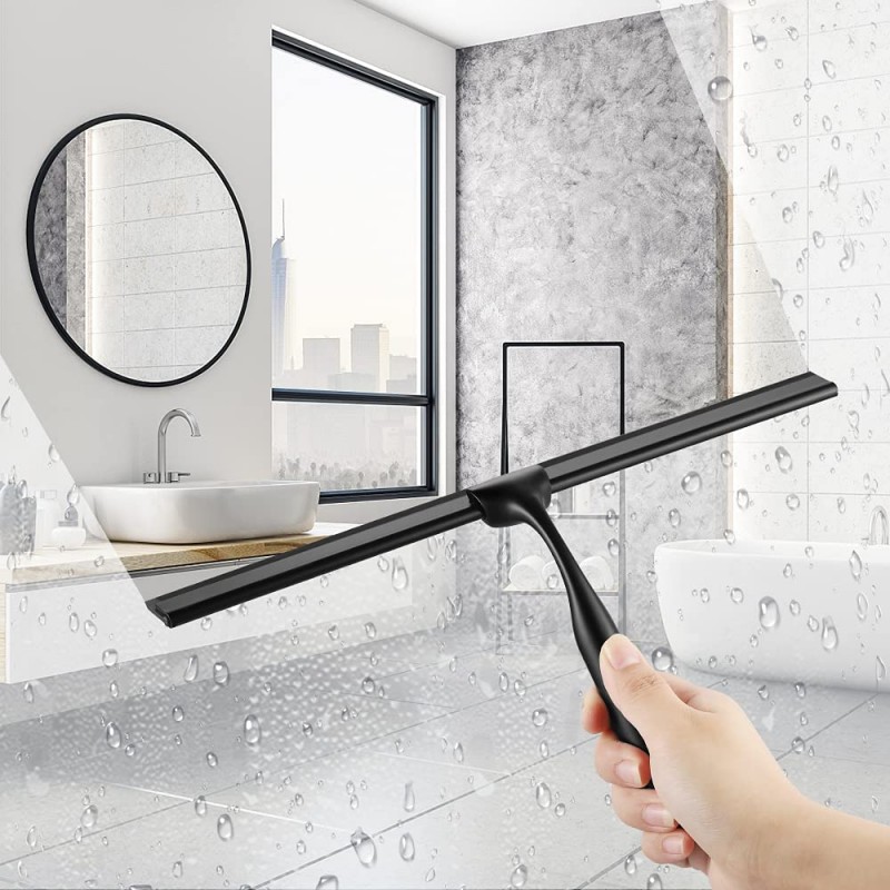 ecooe Stainless Steel Shower Wiper Extended 31 cm Black Shower