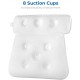 ecooe Bath Pillow Mesh Neck Pillow with 8 Strong Suction Cups Bath Spa Pillow with Stainless Steel Hooks Suitable for Bathtubs and Home Spa