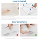 ecooe Bath Pillow Mesh Neck Pillow with 8 Strong Suction Cups Bath Spa Pillow with Stainless Steel Hooks Suitable for Bathtubs and Home Spa