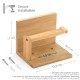 ecooe Toilet Paper Holder, Bamboo Paper Holder, Wall Holder with the Spacious Shelf, Paper Roll Holder for Toilet Kitchen and Bathroom
