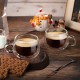 glastal Espressotassen Doppelwandig Espresso Gläser Tasse 2er Set Borosilikatglas Kaffeetassen Glas 120ml Kaffeegläser Teegläser Set mit Henkel für Macchiato,latte,Tee,EIS,Milch