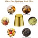 glastal Glas Goldener Teekanne 1500ml mit 18/8 Edelstahl Teesieb Borosilicate Glas Teebereiter Glaskanne Geeignet für Teewarmer