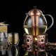 glastal 1500ml Bronze Teekanne mit Stövchen Teebereiter Glas und Edelstahl Teewärmer Teekanne Suit