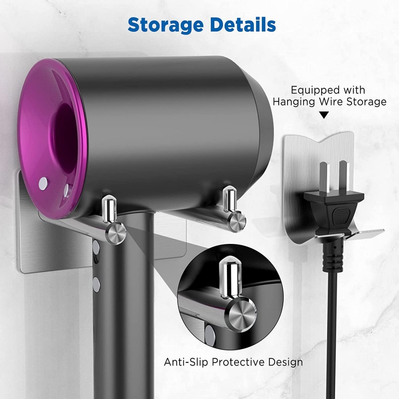 Haartrockner Halterung, Fön Halterung Wandhalterung Einfach zu installieren