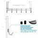 ecooe coat hook door V2A stainless steel / door coat rack for hanging with 6 hooks / coat hook strip for kitchen, bathroom, bedroom / coat hook without drilling for door fold thicknesses up to 2 cm