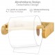 ecooe Toilettenpapierhalter Bambus, Abnehmbar Klopapierhalter, Klorollenhalter Halterung für WC Küche und Badezimmer