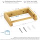ecooe bamboo toilet paper holder, removable toilet paper holder, toilet roll holder for toilet, kitchen and bathroom