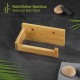 ecooe toilet paper holder wood, bamboo toilet paper holder, toilet roll holder for toilet kitchen and bathroom