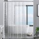 ecooe Shower Curtains 3D Stone Pattern Shower Curtain Transparent 100% EVA Material Waterproof Anti Mold, 180 x 200cm with 12 Rings Bath Curtain for Bathroom, Thickness 0.20mm