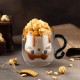 ecooe 1*290ml Double Walled Cute Cat Glass Mug Coffee Glass Mug Cappuccino Latte Macchiato Glass Cup with Handle & a Spoon Borosilicate Heat Resistant Glass Cup for Coffee Tea Milk Juice Ice Cream