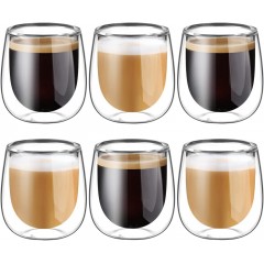 glastal Double Walled Glass Coffee Mug 12 oz Cappuccino Cups Set of 2,  Clear Glass Coffee Cups with …See more glastal Double Walled Glass Coffee  Mug