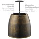 ecooe wind ashtray stainless steel large/ashtray windproof for outdoors & indoors/table ashtray with non-slip base/portable ashtray for garden and balcony color bronze