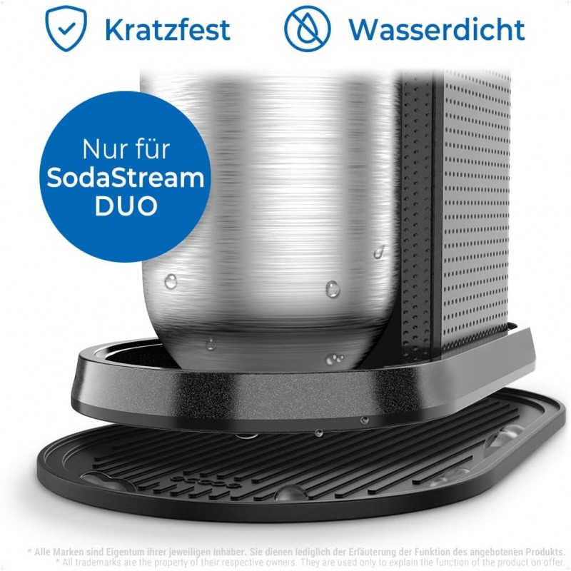 ecooe Silikon Abtropfmatte NUR für SodaStream Duo Trockenmatte Unterlage  ​Abtropfschale Zubehör für SodaStream Wassersprudler wasserdicht und  rutschfest - Ecooe