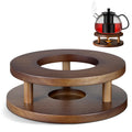 ecooe Stövchen Holz, Stövchen für Teekanne Aus natürlicher Eiche, Handgefertigter Teewärmer für Teekanne/Kaffe/Milch