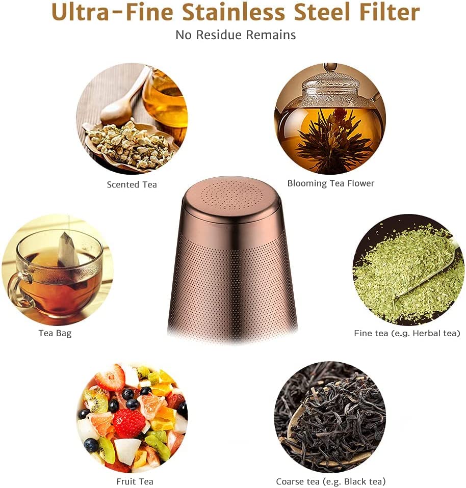 glastal 1500ml Bronze Teekanne mit Stövchen Teebereiter Glas und Edelstahl Teewärmer Teekanne Suit