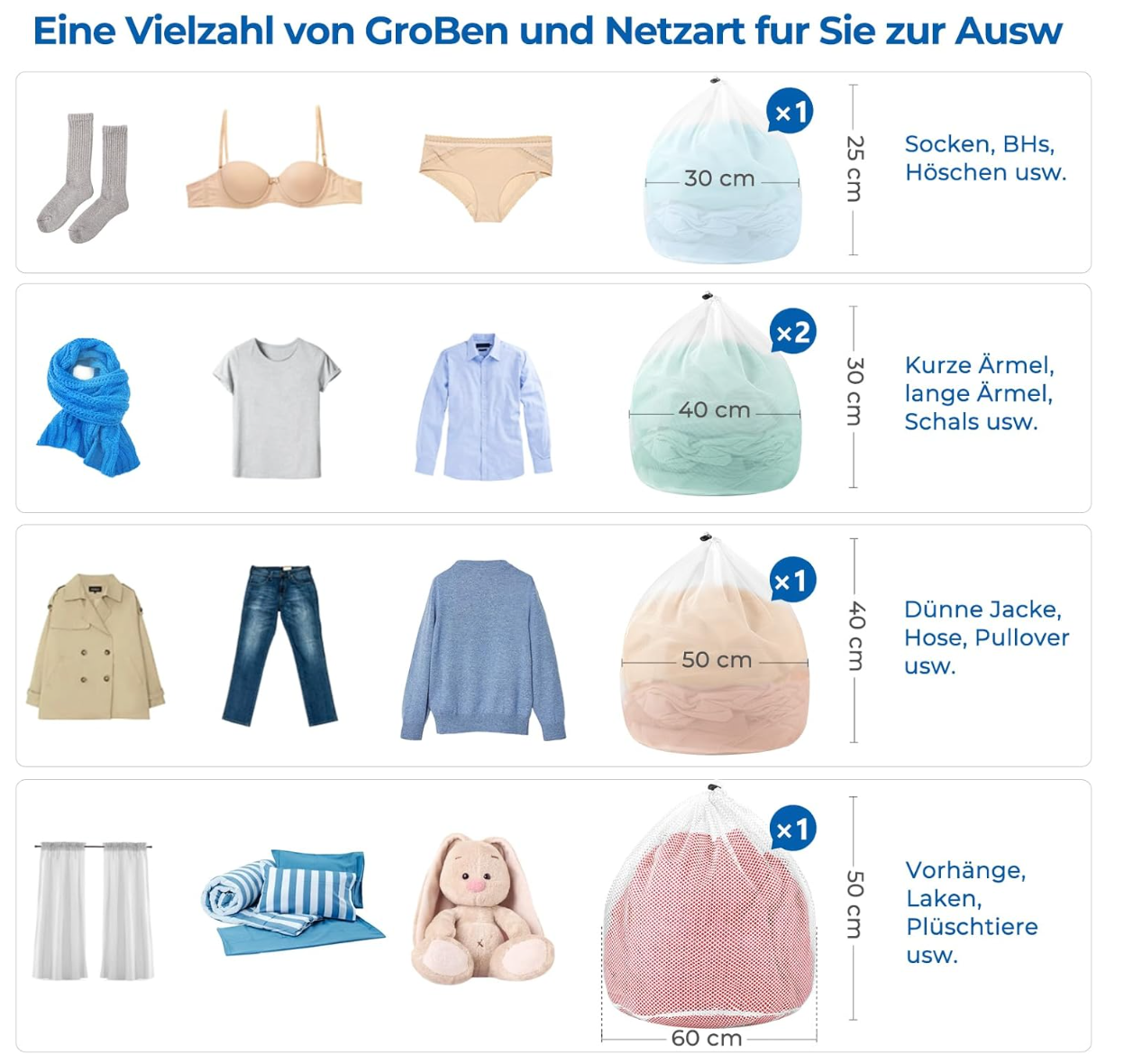 ecooe 5 Stück Wäschesack