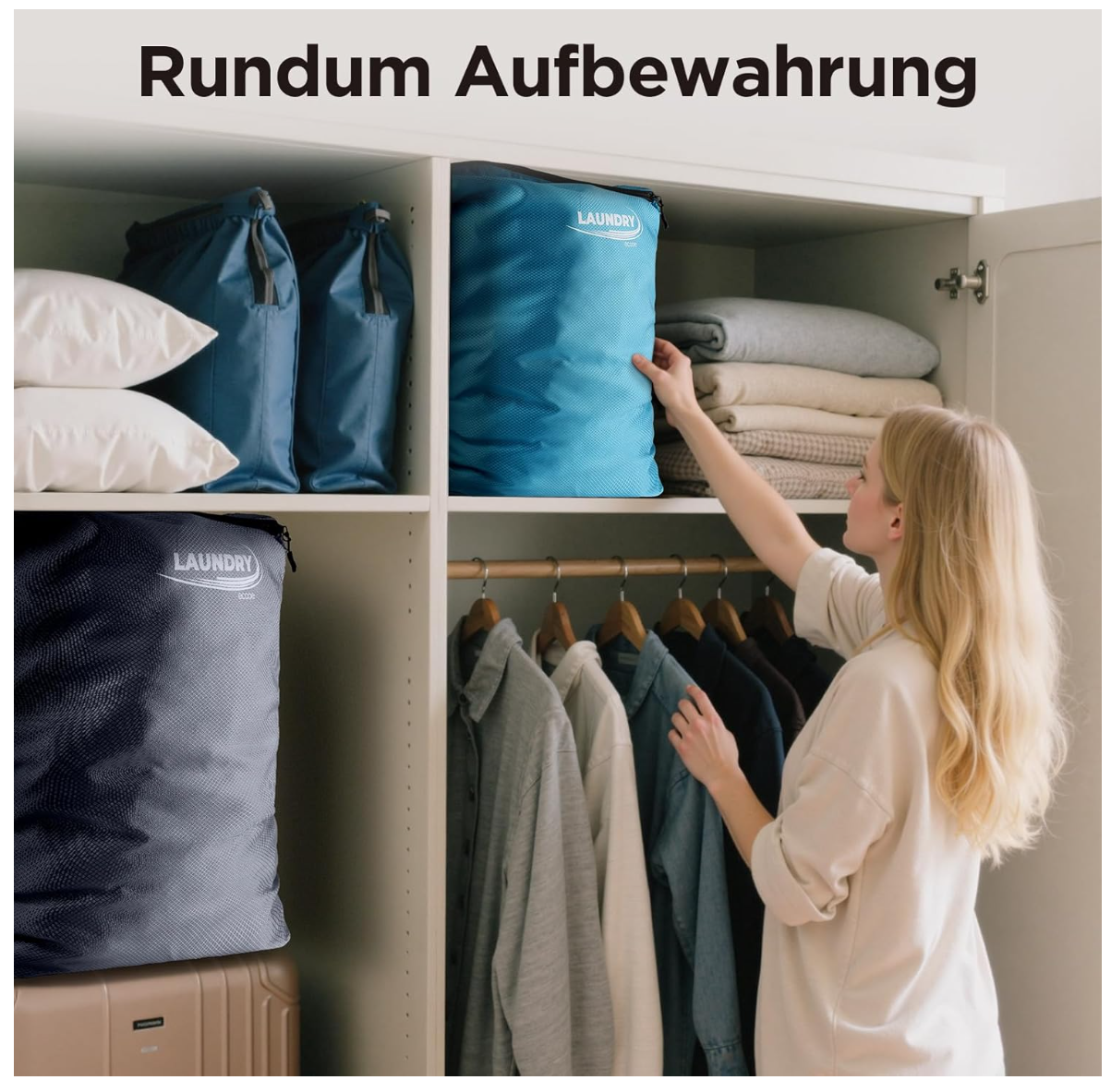 ecooe XXL Reise Wäschesack mit Reißverschluss