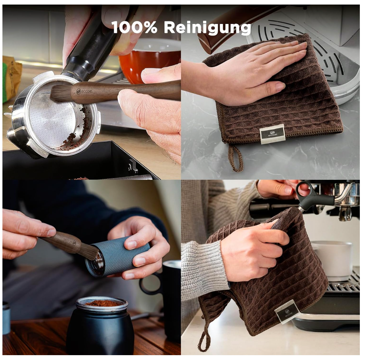 ecooe Barista Tuch + Barista Pinsel Set