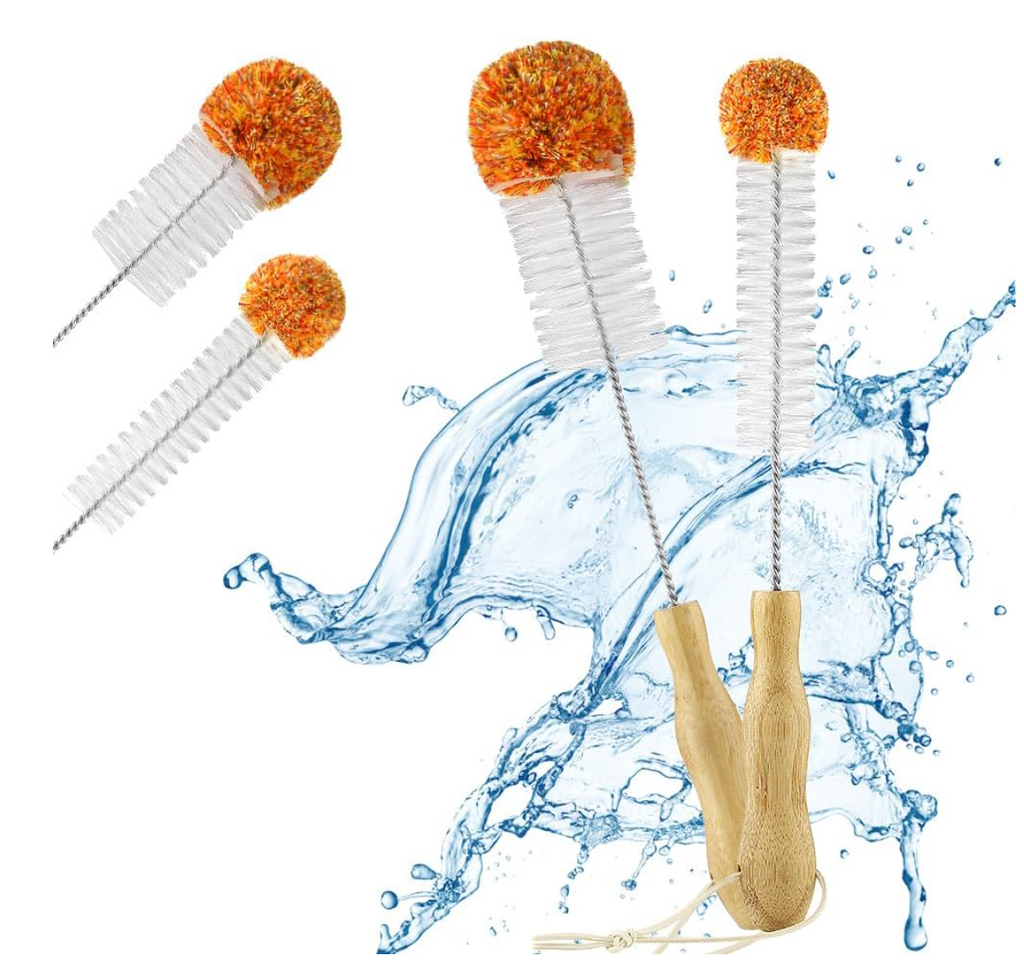 ecooe Kratzfreie Flaschenbürste Lang Set (35cm+33cm)