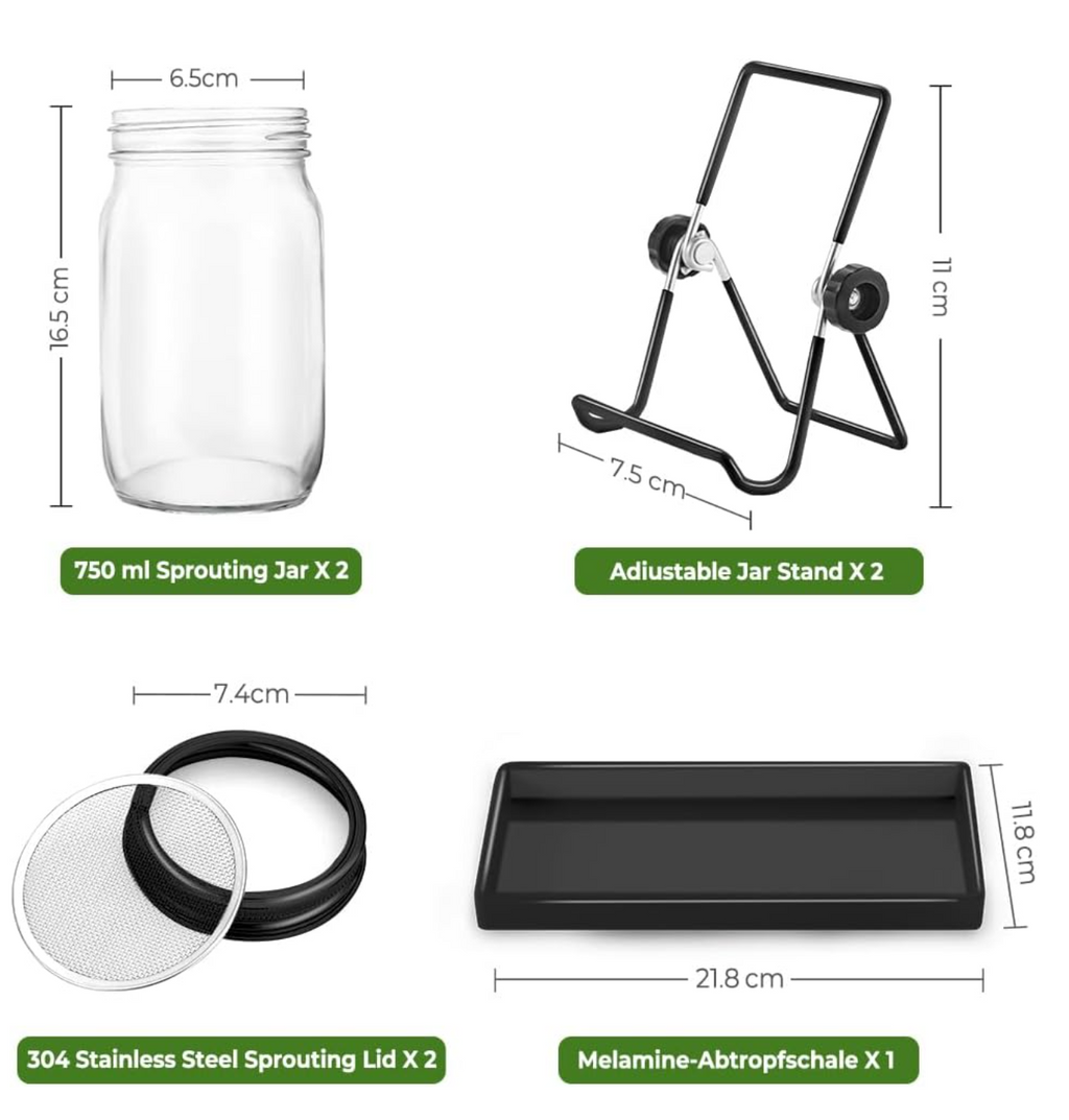 ecooe Sprossen Keimglas 2er Set