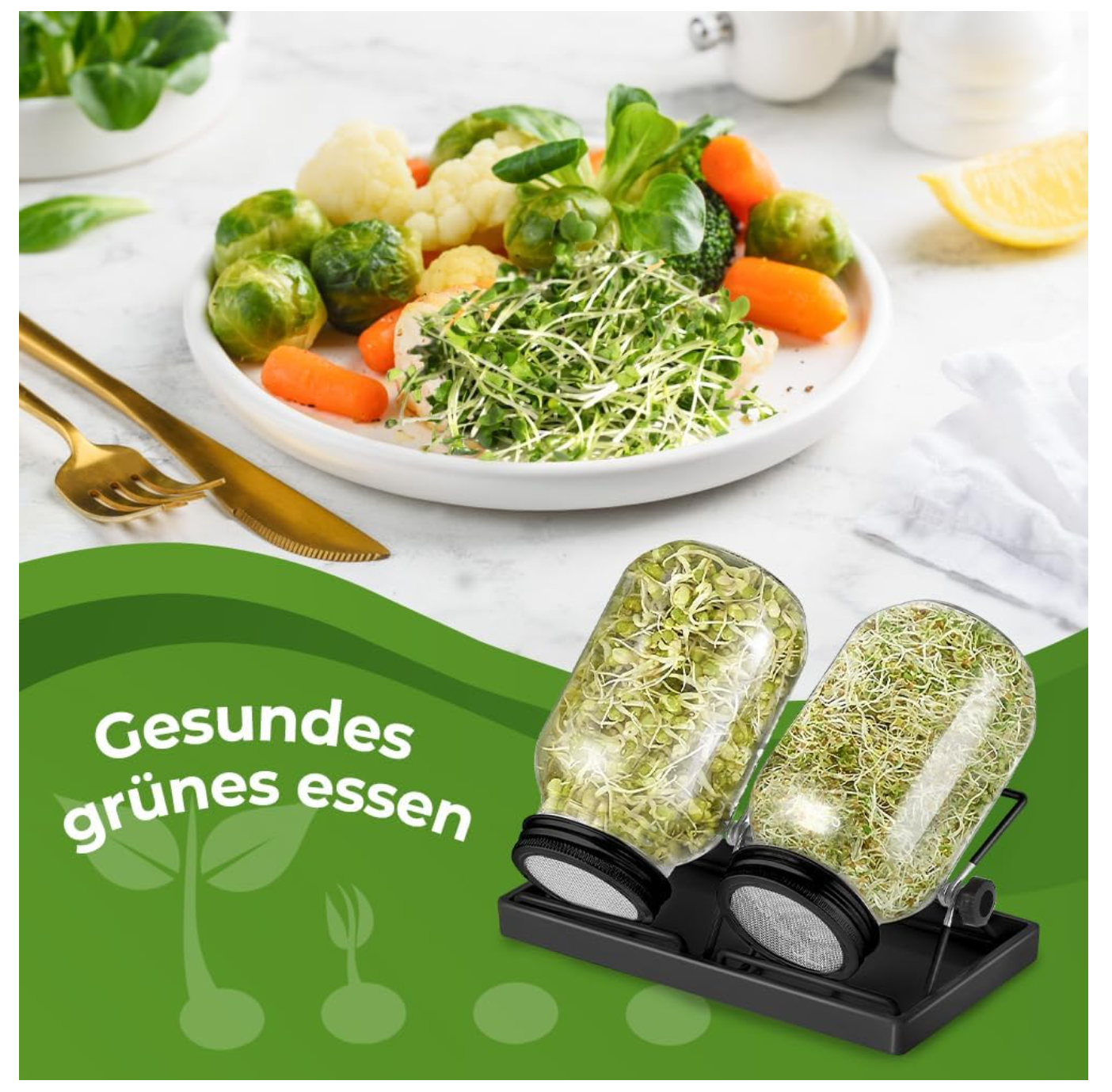 ecooe Sprossen Keimglas 2er Set