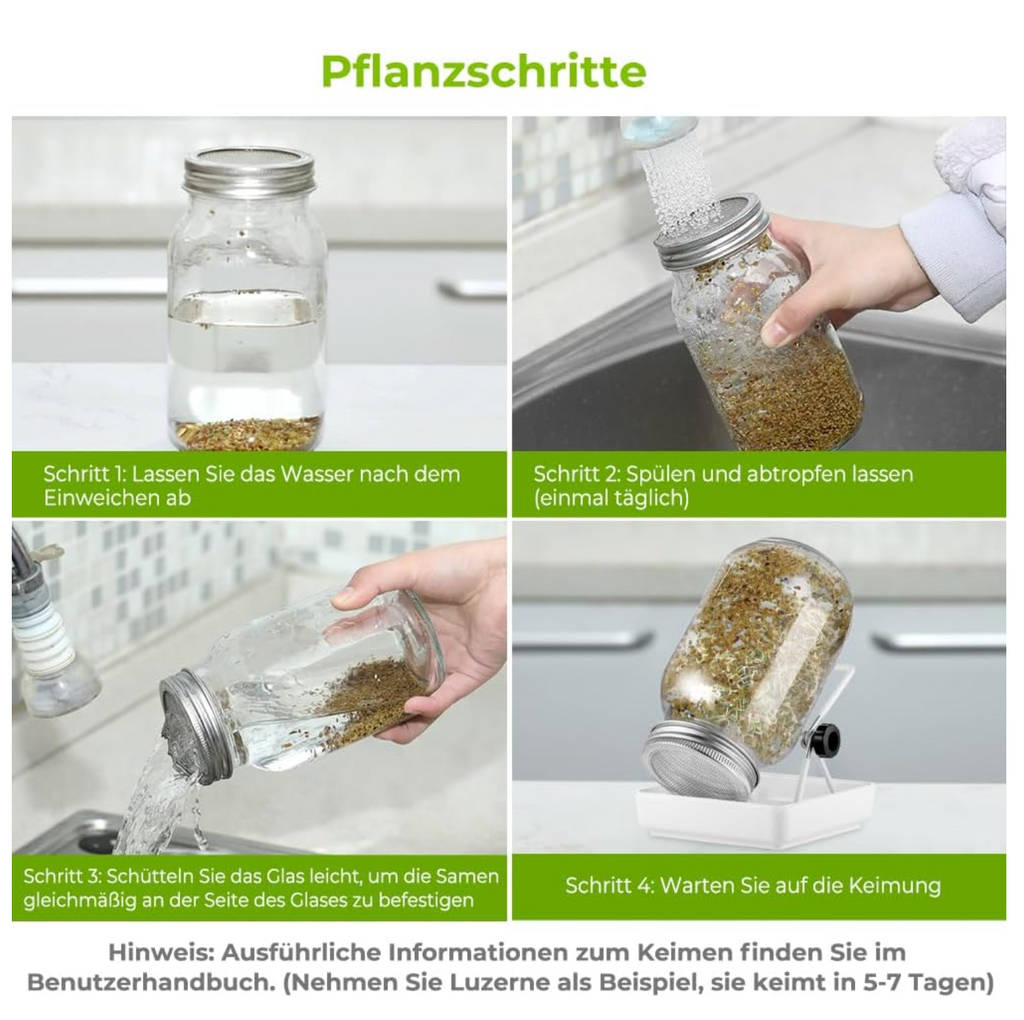 ecooe Sprossen Keimglas 3er Set