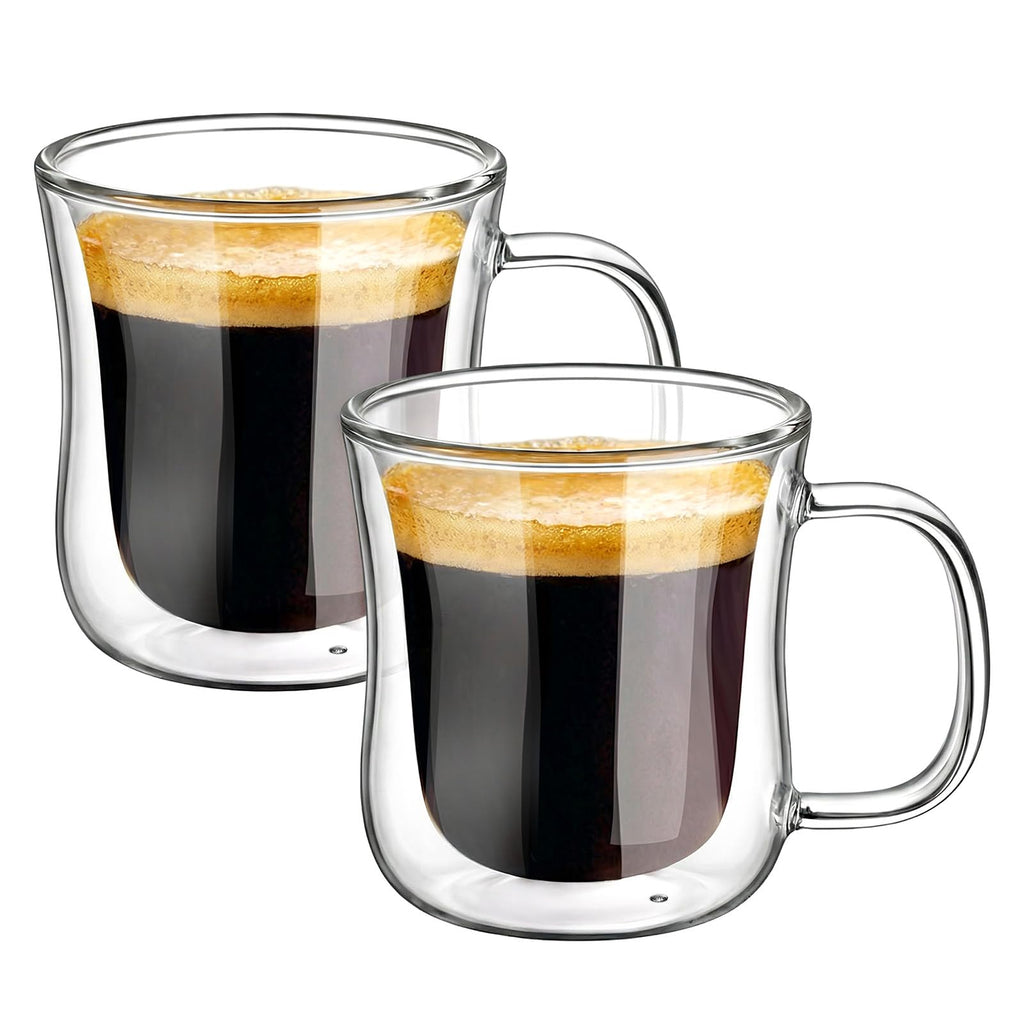 ecooe Double-Walled Espresso Cups Set of 2 120 ml (Full Capacity)