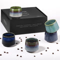 ecooe Cappuccino Cups Set Thick-Walled Stoneware Set of 5 - 210 ml Handmade Porcelain Coffee Cups Set, Ceramic Tea Cups Set Gifts for Men Best Friend Partner, Christmas Gifts