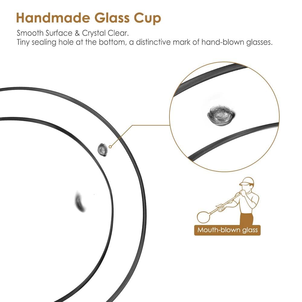 glastal 100ml (4oz) Doppelwandige Espressotassen Espresso Gläser 6er Set, Borosilikatglas Kaffeetassen Glas Set Kaffeeglas Teegläser für Espresso, Latte, Iced Americano, Tee, EIS, Milch, Saft